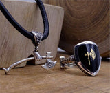 Turgut Alp's Axe Silver  Necklace and Ring Set, Handmade 925 Sterling Silver, Silver Jewelry for Men, Silver Bracelet, Gift for Him, 001