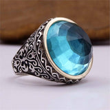 Turquoise Amber Tasbeeh and Ring Set, Handmade 925 Sterling Silver, Silver Jewelry for Men, Silver Tasbeeh and Ring, Muslim Gift