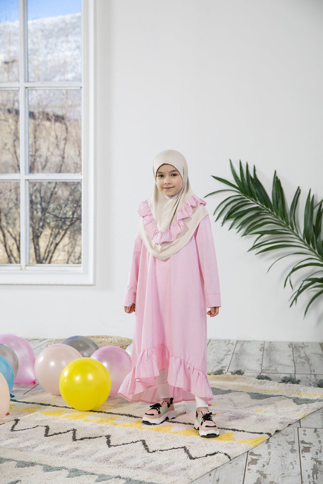 Light Girl Dress Kids Abaya | Muslim Kids | Kid Khimar | Kid Jilbab | Kid Jalabiya | Islamic Kid Dress | Kids Prayer Dress | Burqa |