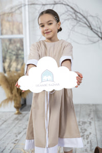 Nihal Girl Dress Kids Abaya | Muslim Kids | Kid Khimar | Kid Jilbab | Kid Jalabiya | Islamic Kid Dress | Dress for Girls | Prayer Dress - islamicbazaar