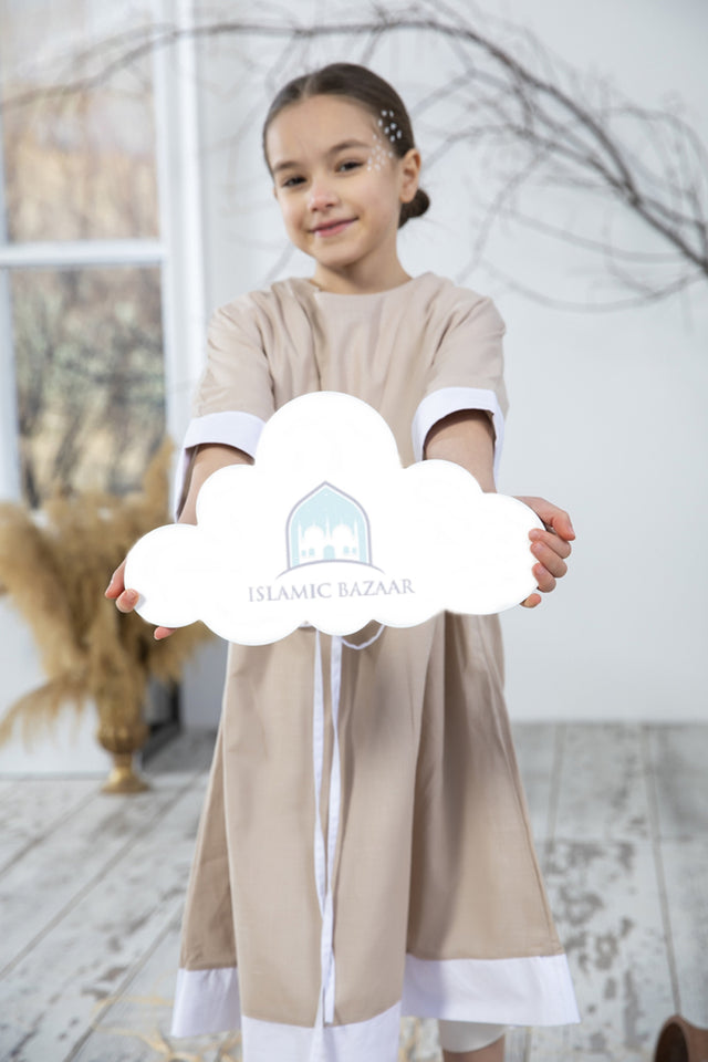 Nihal Girl Dress Kids Abaya | Muslim Kids | Kid Khimar | Kid Jilbab | Kid Jalabiya | Islamic Kid Dress | Dress for Girls | Prayer Dress - islamicbazaar
