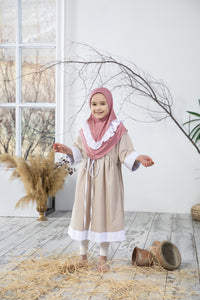 Nihal Girl Dress Kids Abaya | Muslim Kids | Kid Khimar | Kid Jilbab | Kid Jalabiya | Islamic Kid Dress | Dress for Girls | Prayer Dress - islamicbazaar