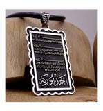 Embroidered Rectangle Handmade 925 Sterling Silver Medallion, Women Necklace, Silver Pendant Women, Embroidered Jewelry, Gift for Her
