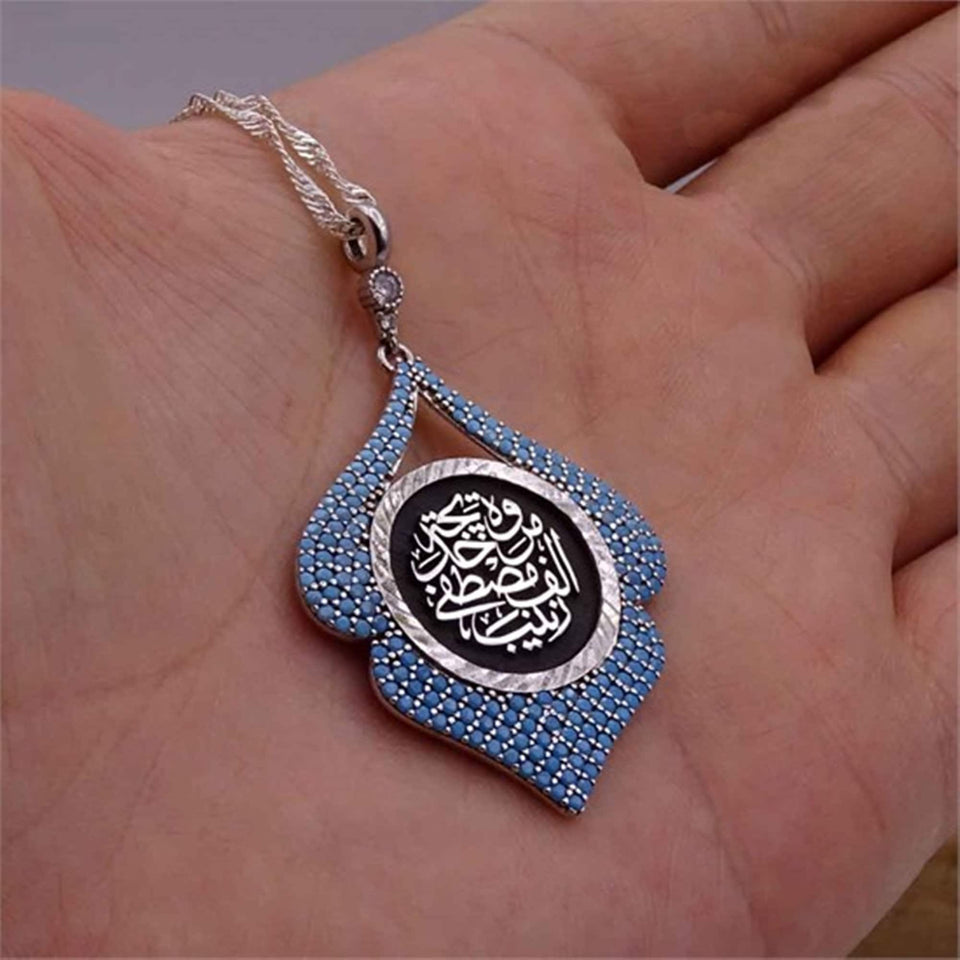 Personalized Silver Name Necklace, Gift to Her, Bride Gifts, Custom Pendant, Calligraphy, Silver Chain, Ideal Gift, Islamic Jewelry, 011