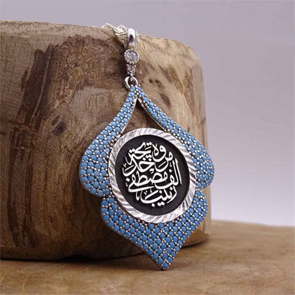 Personalized Silver Name Necklace, Gift to Her, Bride Gifts, Custom Pendant, Calligraphy, Silver Chain, Ideal Gift, Islamic Jewelry, 011