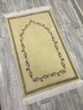 Stylish Golden  Sejadah, Rawdah Inspired Lux Prayer Mat,  Prophet's Mosque Prayer Rug, Alrawda Janamaz, Rawda, Unique Islamic Gift