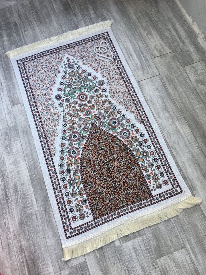 Ethnic Dream Sejadah, Rawdah Inspired Lux Prayer Mat,  Prophet's Mosque Prayer Rug, Alrawda Janamaz, Rawda, Unique Islamic Gift