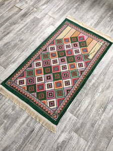 Tile Kilim Sejadah, Rawdah Inspired Lux Prayer Mat,  Prophet's Mosque Prayer Rug, Alrawda Janamaz, Rawda, Unique Islamic Gift