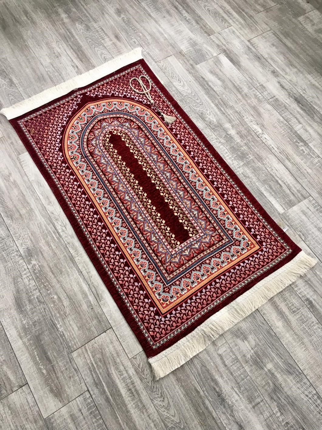 Henna Sejadah, Rawdah Inspired Lux Prayer Mat,  Prophet's Mosque Prayer Rug, Alrawda Janamaz, Rawda, Unique Islamic Gift