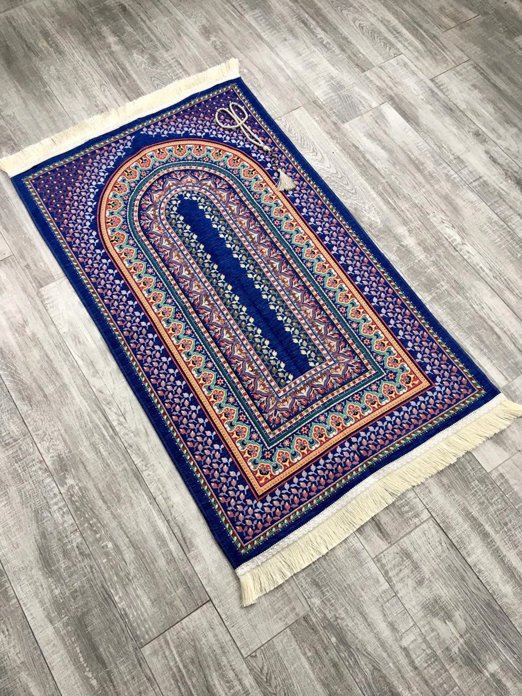 Sapphire Sejadah, Rawdah Inspired Lux Prayer Mat,  Prophet's Mosque Prayer Rug, Alrawda Janamaz, Rawda, Unique Islamic Gift - islamicbazaar