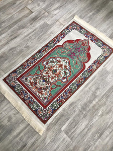 Mint Sejadah, Rawdah Inspired Lux Prayer Mat,  Prophet's Mosque Prayer Rug, Alrawda Janamaz, Rawda, Unique Islamic Gift