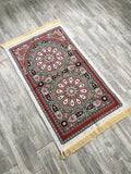 Fazilet Sejadah, Rawdah Inspired Lux Prayer Mat,  Prophet's Mosque Prayer Rug, Alrawda Janamaz, Rawda, Unique Islamic Gift