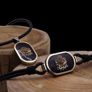 Ottoman Starboard Silver Bracelet and Necklace Set, Handmade 925 Sterling Silver, Silver Jewelry for Men, Silver Bracelet, Gift for Him