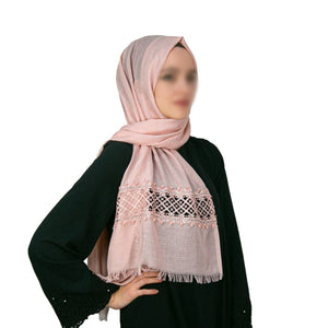 Lyserød Guipure tørklæde Hijab | Blød tyrkisk stil Hijab | Muslimah slid | Muslimske kvinder beklædning | Muslimah Hijab | Islamisk sjal | Hijab-mode
