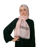 روسری گیپور صورتی حجاب | حجاب سبک ترکی نرم | لباس مسلمانانه | لباس زنان مسلمان | مسلماه حجاب | شال اسلامی | مد حجاب