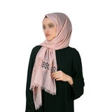 Roze Guipure Sjaal Hijab | Zachte Turkse stijl hijab | Muslimah Wear | Moslimvrouwen kleding | Muslimah Hijab | Islamitische sjaal | Hijab-mode