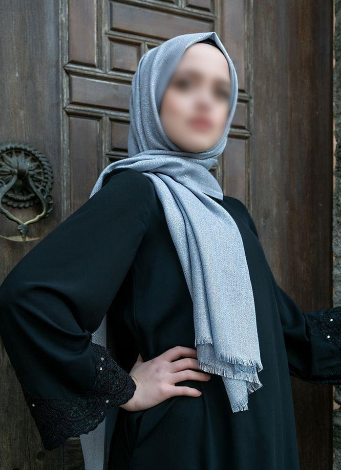 Hijab écharpe gris argenté | Hijab doux de style turc | Muslimah Wear | Vêtements pour femmes musulmanes | Muslimah Hijab | Châle islamique | Mode Hijab