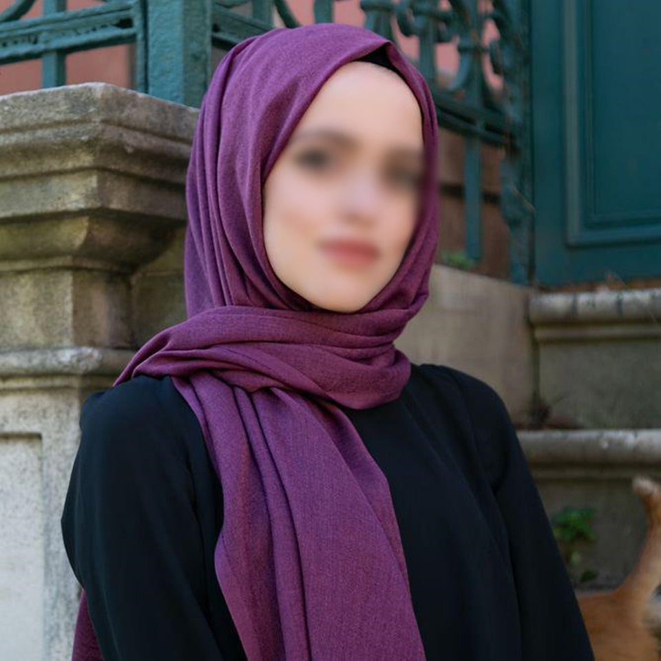 Hixhab i Pambukut me Purple | Hixhab i stilit të butë turk | Veshja Muslimah | Veshje për Gratë Myslimane | Muslimah Hixhab | Shami Islam | Moda Hixhab