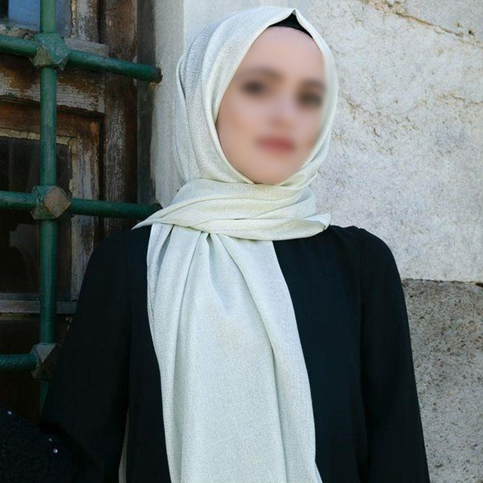 Күміс Экру шарфы хиджаб | Жұмсақ түрік хиджабы | Муслима кию | Мұсылман әйелдерінің киімдері | Муслима хиджабы | Исламдық орамал | Хиджаб сәні