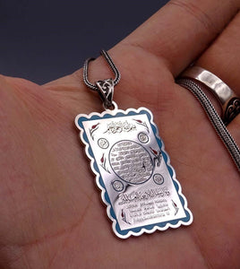 Tulip Micro Enamled Classic Handmade 925 Sterling Silver Medallion, Necklace, Silver Pendant , Embroidered Jewelry, Gift for Muslim