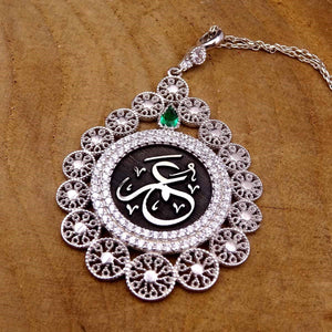 Personalized Silver Name Necklace, Gift to Her, Bride Gifts, Custom Pendant, Calligraphy, Silver Chain, Ideal Gift, Islamic Jewelry, 013