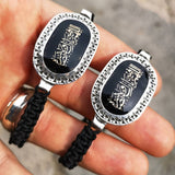 Personalized Sterling Silver Leather Bracelet, Calligraphy, Mens Bracelet, Ideal gift, Custom Bracelet, Gift For Him, Gifts for Her, Bangles