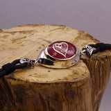 Personalized Sterling Silver Bracelet, Leather Bracelet, Islamic Gift, Bracelet for Men, Calligraphy, Ideal gift, Gift For Him, Gift for Her