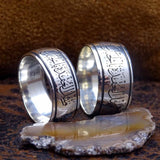 انگشترهای نقره ای عروس سفارشی ، انگشتر عروسی ساده ، باند عروسی ، انگشترهای زن و شوهر نقره ای ، انگشترهای نازک ، حلقه های وعده ، ست های حلقه ازدواج