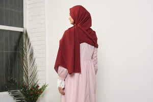 Burgundy Dubai Silk Scarf Hijab | Soft Turkish Style Hijab | Muslimah Wear | Muslim Women Clothing | Muslimah Hijab |Shawl |Hijab Fashion