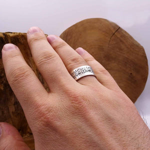 Prilagođeni vjenčani prsten od srebrnog srebra, prsten sa imenom, personalizirani prstenovi, srebrni prsteni, obećavajući prsten, vjenčani prsten, mladenkasti prsten, dar za njega