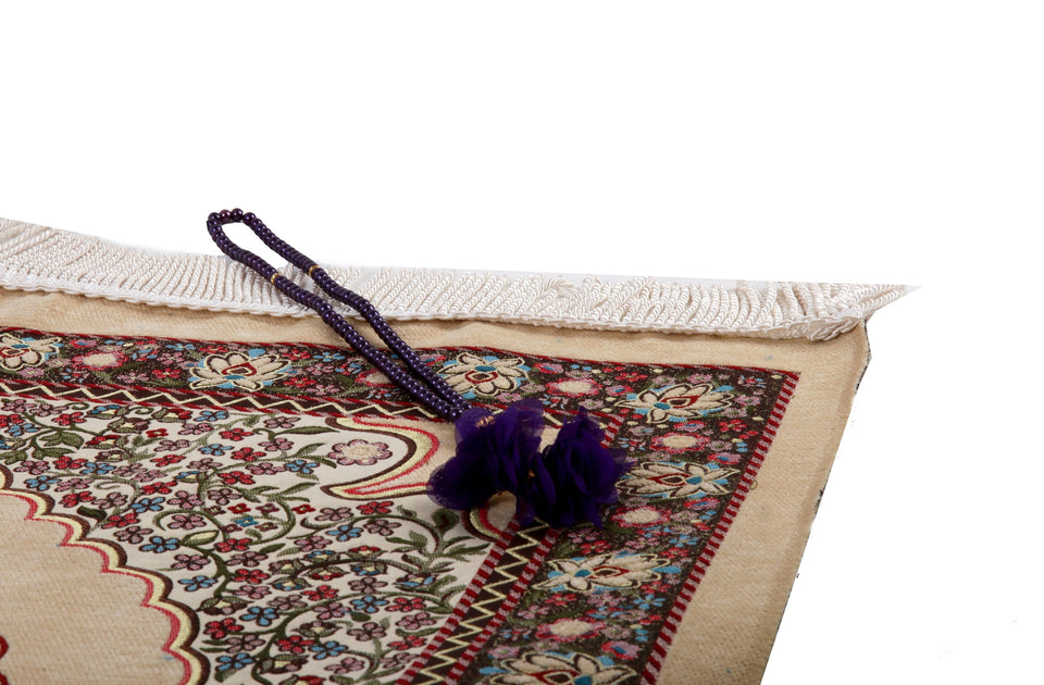 Anatolian Gardens Prayer Mat, Prayer Mat with Tasbeeh, Prayer Rug, Muslim Janamaz, Bohemian Rug, Turkish Rug, Islamic Gift YSLM81