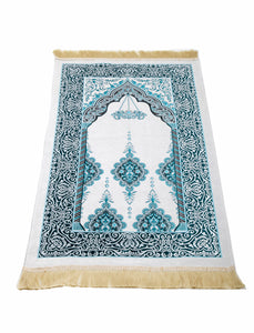 Turquoise Palace Prayer Mat, Prayer Mat with Tasbeeh, Prayer Rug, Bohemian Rug, Turkish Rug, Islamic Gift YSLM76