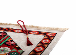 Colorful Mosaic Carpet Sejadah - Lux Prayer Mat - Prayer Rug - Janamaz - Elegant, High Quality, Luxury - A Unique Islamic Gift YSLM42