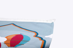 Personalized Prayer Mat for Kids, Hot Air Balloon Islamic Praying Rug for Children, Educational Prayer Mat, Janamaz Muslim Child