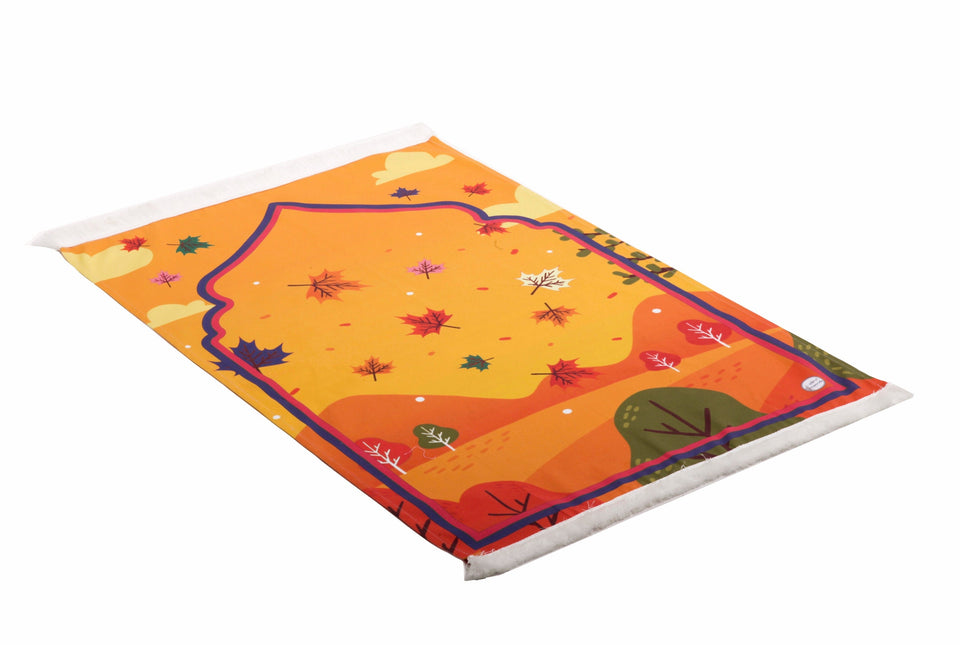 Personalized Prayer Mat for Kids, Fall Islamic Praying Rug for Children, Educational Prayer Mat, Janamaz Muslim Child My First Prayer Mat