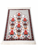 Ottoman Tulips Prayer Mat, Prayer Mat with Tasbeeh, Prayer Rug, Muslim Janamaz, Bohemian Rug, Turkish Rug, Islamic Gift YSLM22