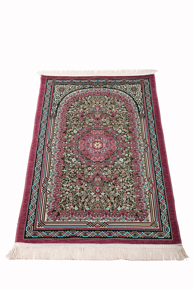 Pink Flower Bouquet Prayer Mat, Prayer Mat with Tasbeeh, Prayer Rug, Mat Namaz Salat, Sajadah Cantik , Islamic Gifts YSLM65