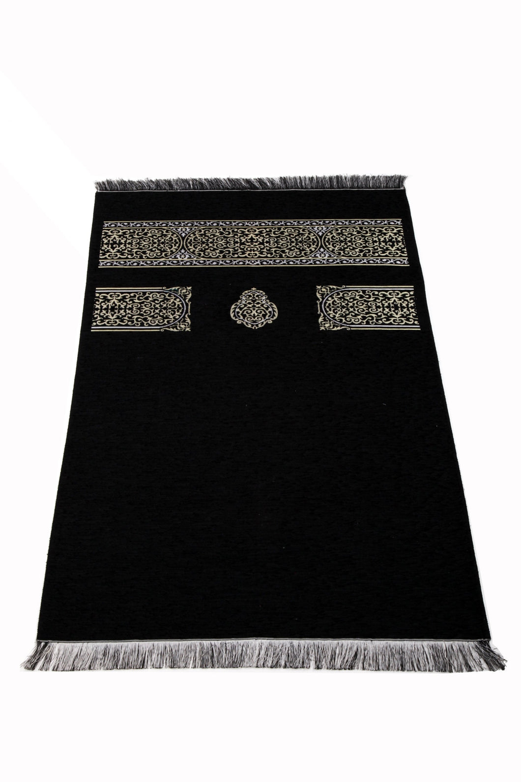 NEW Kaaba Kiswah Inspired Prayer Mat | Personalized Gift |  Musallah | Masjid al Haram Sajjada | Janamaz | Prayer Rug | Islamic Masalla