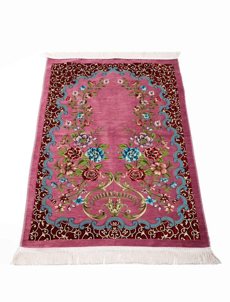 Pink Garden Of Hagia Sophia Prayer Mat, Prayer Mat with Tasbeeh, Prayer Rug, Muslim Janamaz, Sajjada, Turkish Rug, Islamic Gift YSLM45