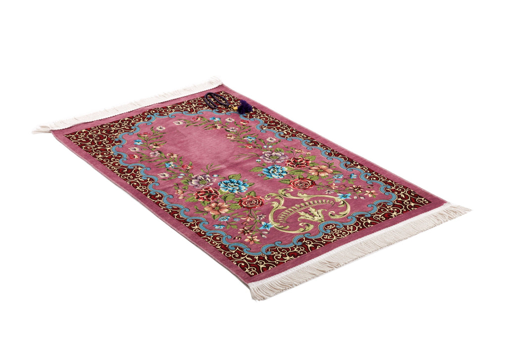 Pink Garden Of Hagia Sophia Prayer Mat, Prayer Mat with Tasbeeh, Prayer Rug, Muslim Janamaz, Sajjada, Turkish Rug, Islamic Gift YSLM45