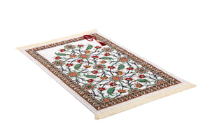 Symmetrical Flowers Prayer Mat, Prayer Mat with Tasbeeh, Prayer Rug, Muslim Janamaz, Sajjada, Turkish Rug, Islamic Gift YSLM49