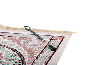 Pink Geometric Fantasy Prayer Mat, Prayer Mat with Tasbeeh, Prayer Rug, Bohemian Rug, Turkish Rug, Islamic Gift YSLM75