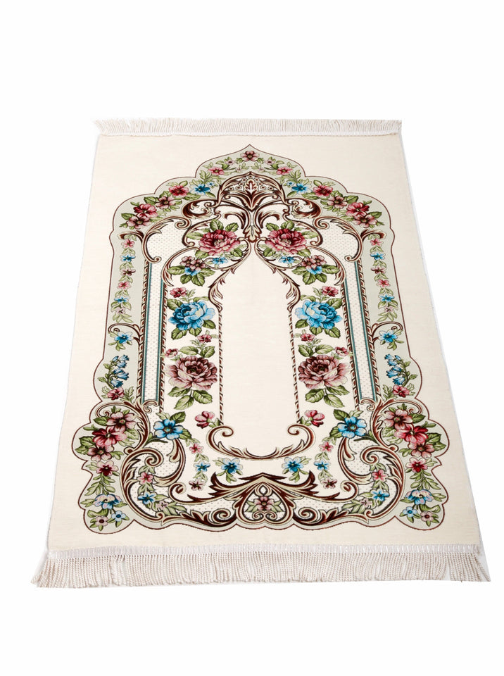 Golden Frame Prayer Mats, Prayer Mat with Tasbeeh, Prayer Rug, Muslim Janamaz, Sajadah Cantik , Islamic Gifts