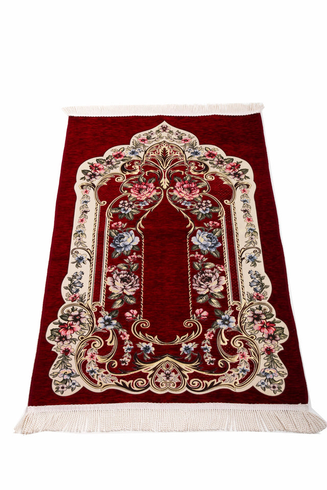 Golden Frame Prayer Mats, Prayer Mat with Tasbeeh, Prayer Rug, Muslim Janamaz, Sajadah Cantik , Islamic Gifts
