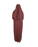 Cinnamon One Piece Women's Prayer Dress | Abaya | Burqa | Muslim Prayer Dress | Islamic Dress | Khimar Niqab | Jalabiya | Muslim Gifts