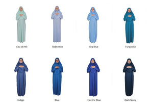 Soft Pink One Piece Women's Prayer Dress | Abaya | Burqa | Muslim Prayer Dress | Islamic Dress | Khimar Niqab | Muslim Gift | Plus Size