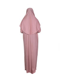 Soft Pink One Piece Women's Prayer Dress | Abaya | Burqa | Muslim Prayer Dress | Islamic Dress | Khimar Niqab | Muslim Gift | Plus Size