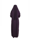 Tamnoljubičasta jednodijelna ženska molitvena haljina | Abaya | Burqa | Muslimanska molitvena haljina | Islamska haljina | Khimar Niqab | Muslim Gift