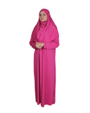 Pink One Piece Women's Prayer Dress | Abaya | Burqa | Muslim Prayer Dress | Islamic Dress | Khimar Niqab | Muslim Gift | Plus Size | Jilbab