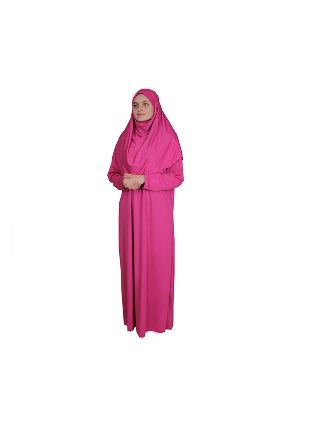 Pink One Piece Women's Prayer Dress | Abaya | Burqa | Muslim Prayer Dress | Islamic Dress | Khimar Niqab | Muslim Gift | Plus Size | Jilbab